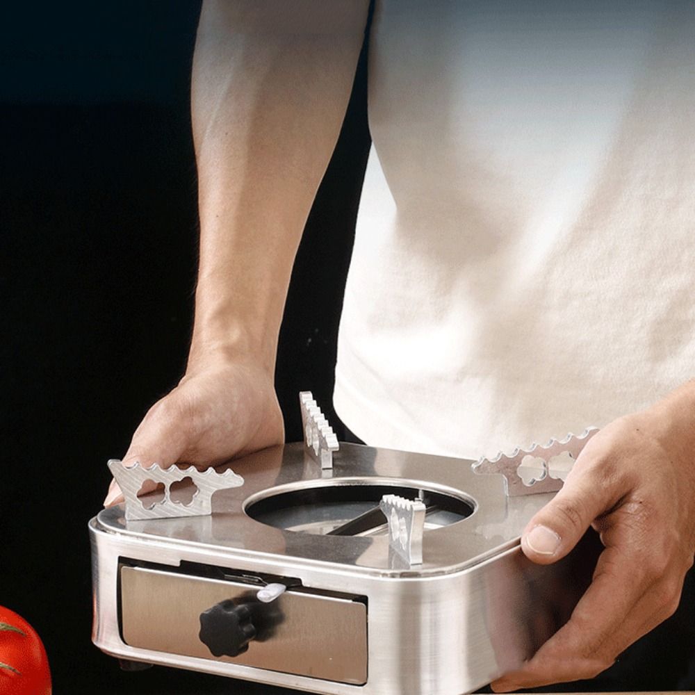 Camping Cooking Plate - Portable Square Stainless Steel Alcohol Stove