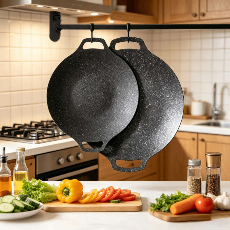 Camping Cooking Cast Iron - Portable Nonstick Frying Pan Outdoor Camping