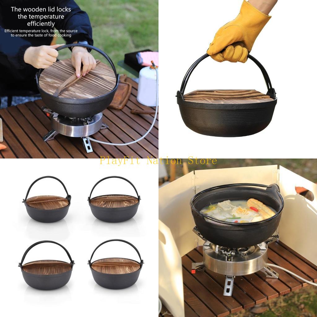 Camping Cooking Pot With Lid - 242F Cast Iron Dutch Pots With