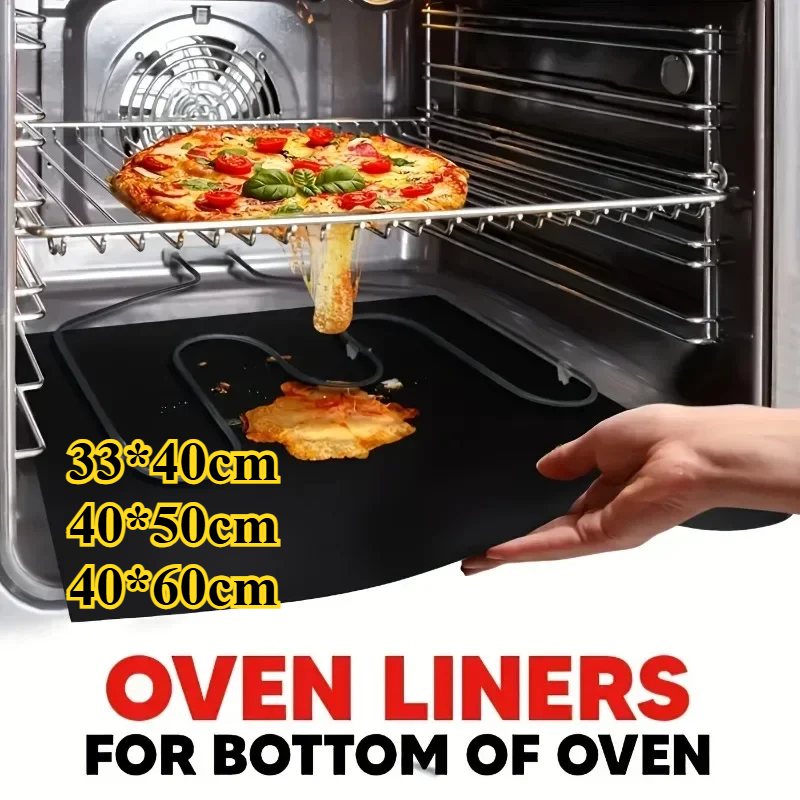 Camping Cooking Griddle - 33×40/40×50/40×60cm Non-Stick Oven Liners Reusable BBQ