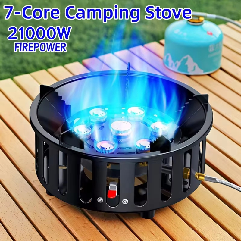 Camping Cooking Fuel - 21000W 7-Core Camping Stove High-Power Strong