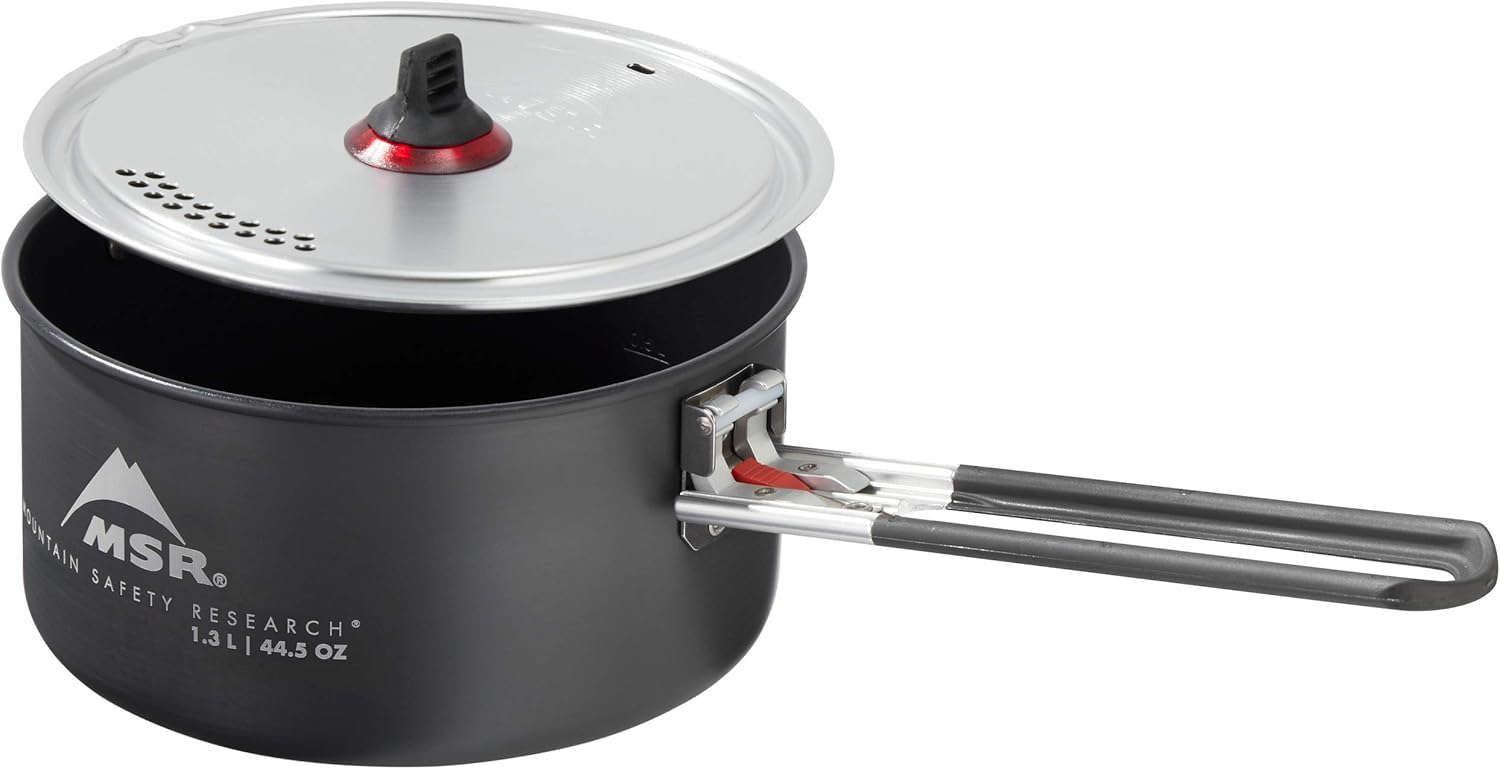 Camping Cooking Pot With Lid - Nonstick Ceramic Coated Solo Camping Cook
