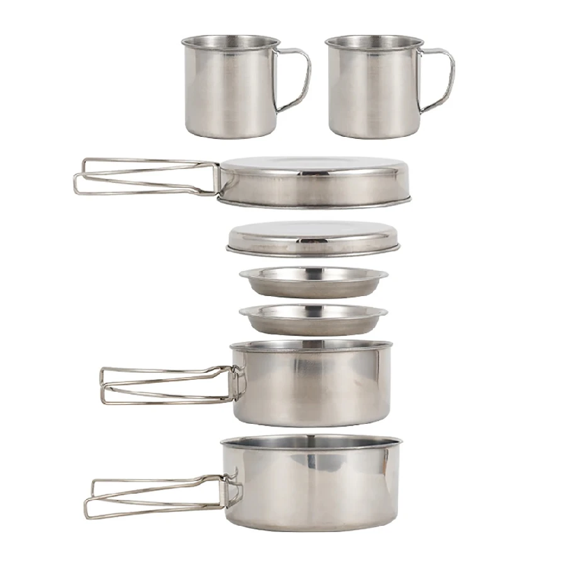 8pcs/Set Camping Cookware Mess – обзор и цена Camping Cooking Plate