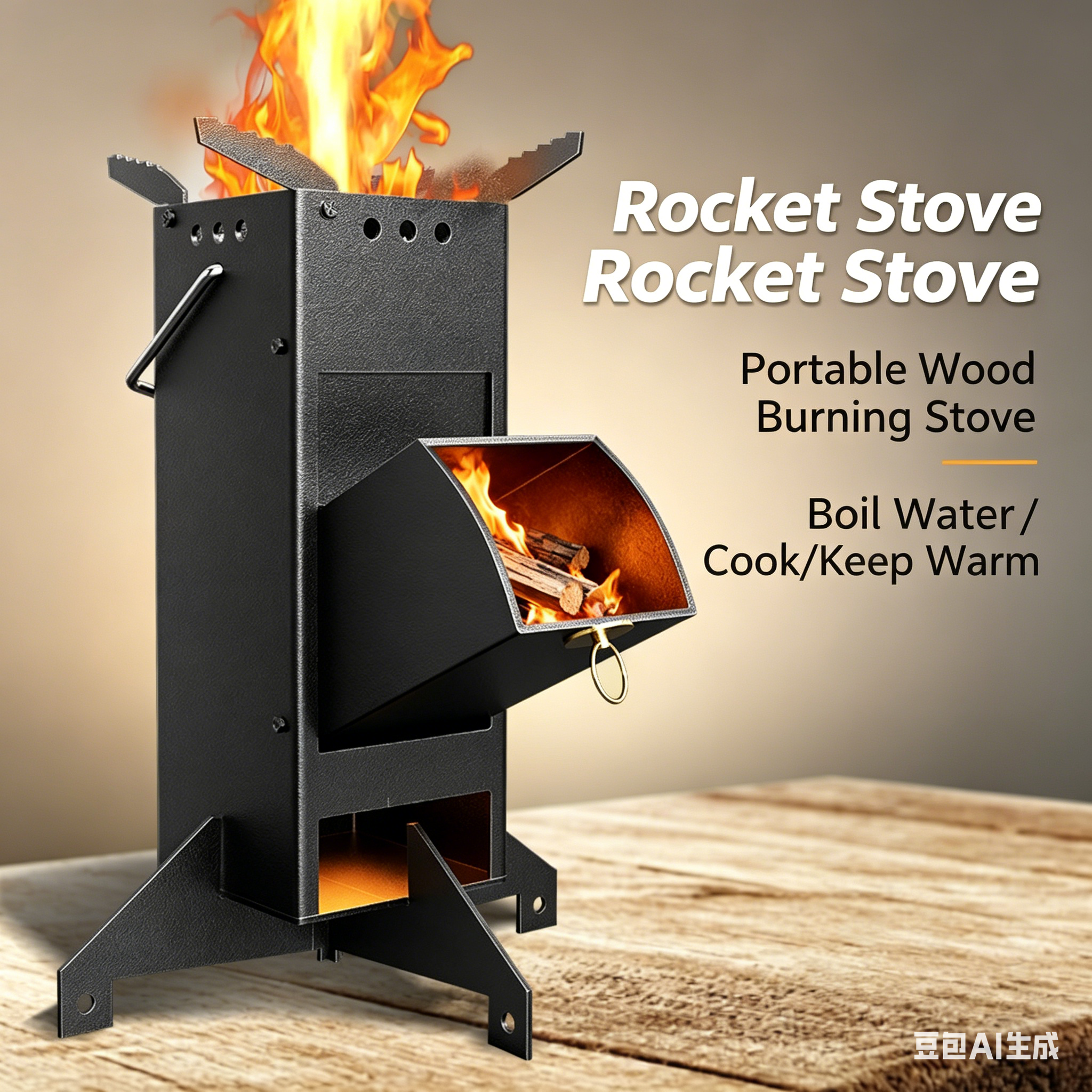 Portable Foldable Rocket Stove – обзор и цена Camping Cooking Cast Iron