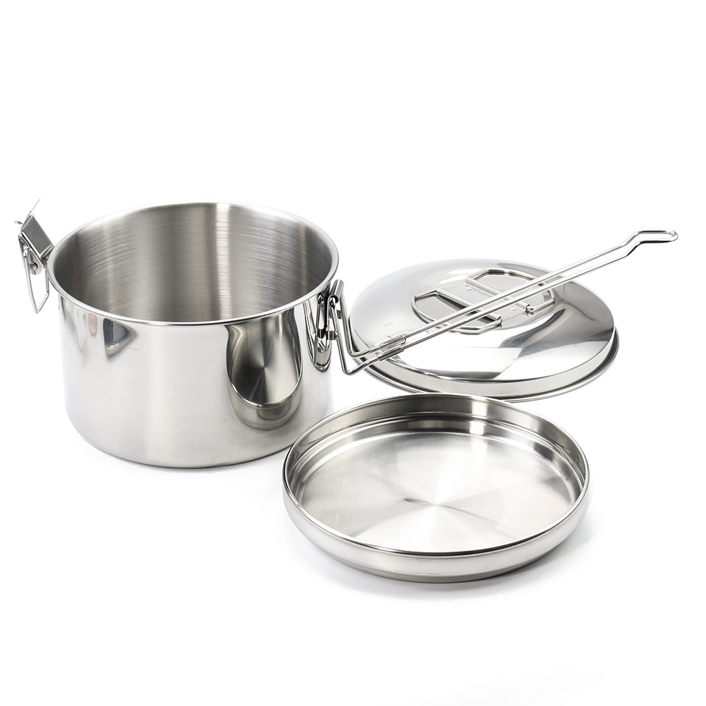 Stainless Steel Camping Hangin – обзор и цена Camping Cooking Pot With Lid