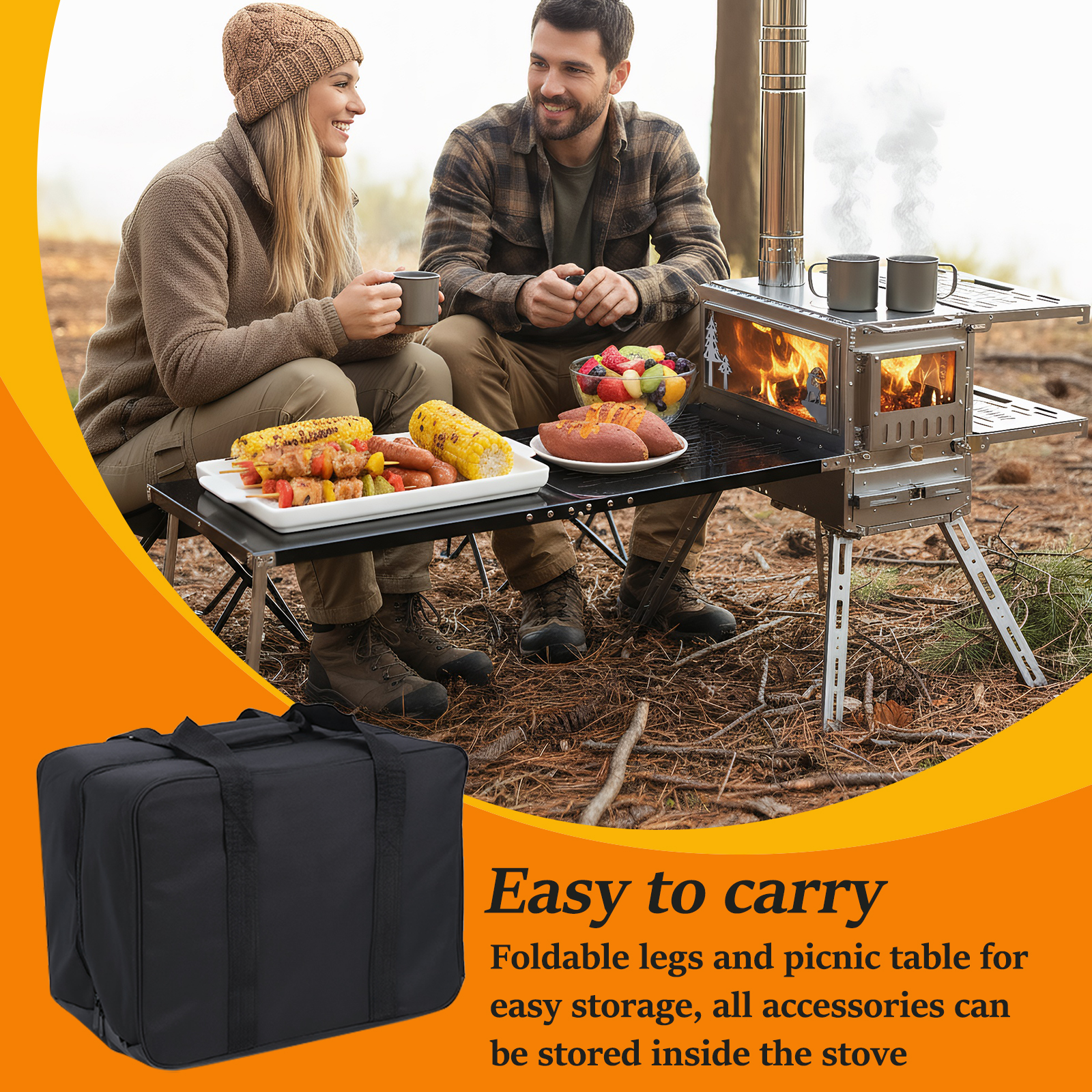 Hot Tent Stove with Oven & Cam – обзор и цена Camping Cooking Ovens