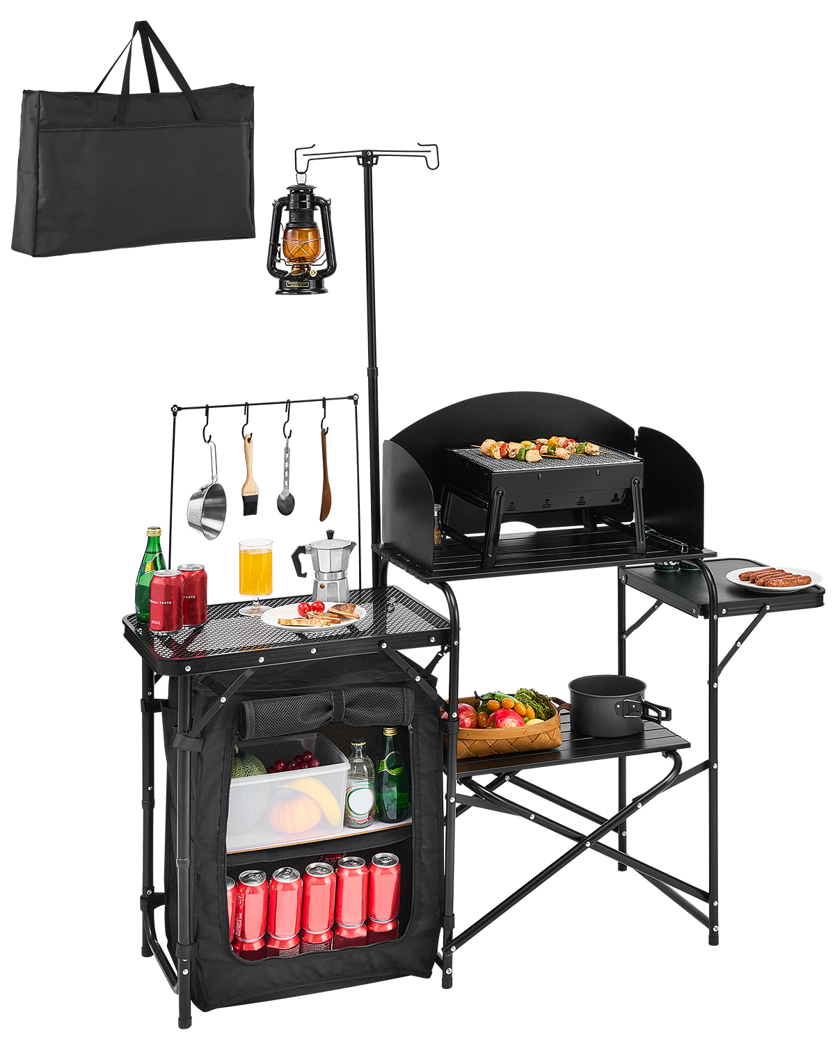 Folding Camping Table Outdoor  – обзор и цена Camping Cooking Table With Storage
