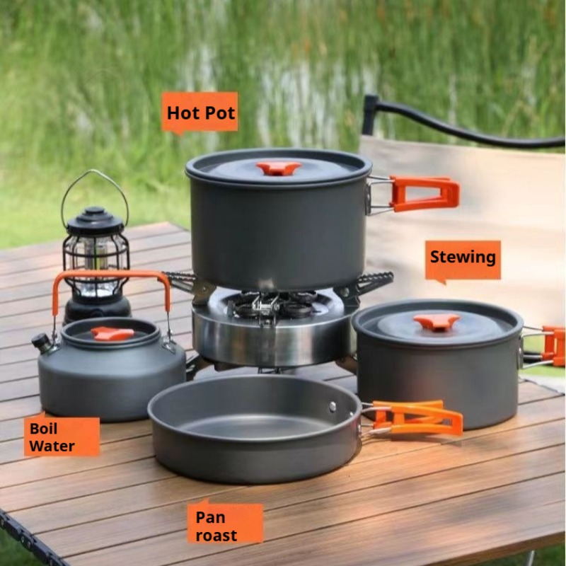 Portable Large Capacity Pot Co – обзор и цена Camping Cooking Pot Large