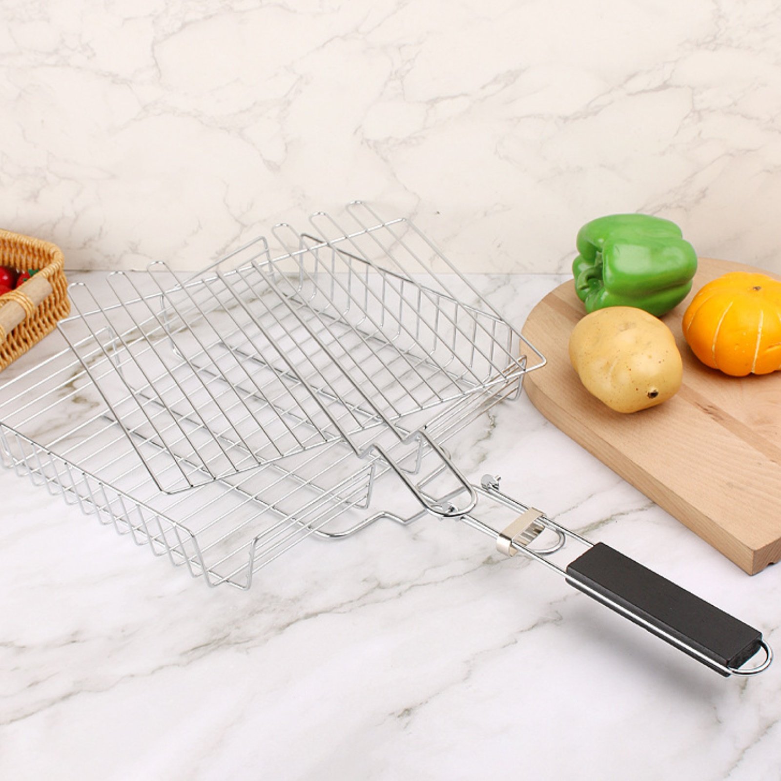 Wood Handle Grill Basket Porta – обзор и цена Camping Cooking Gear