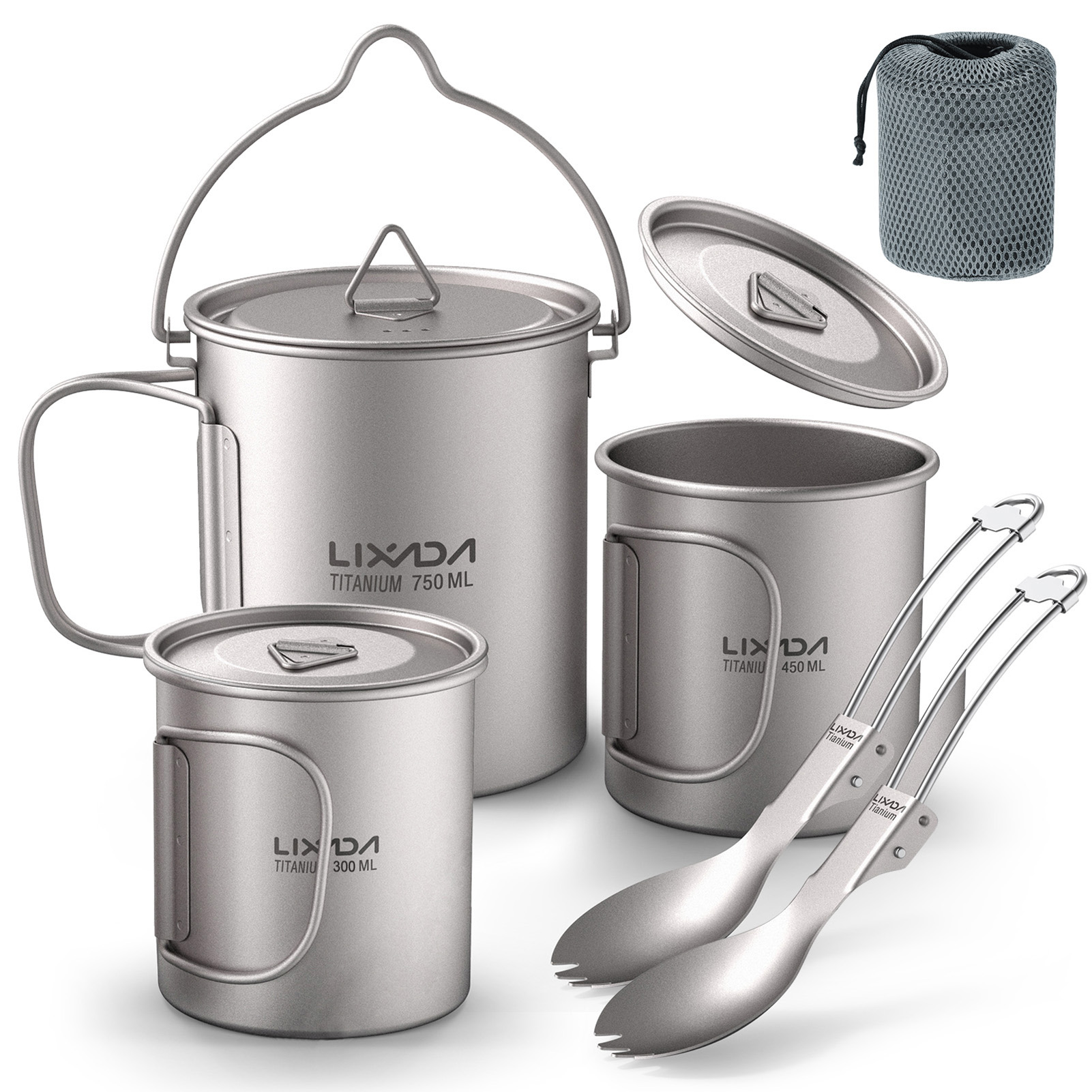 Ultralight 300ml/750ml Titaniu – обзор и цена Camping Cooking Pot With Lid