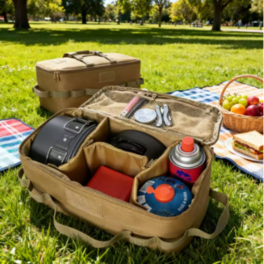 Outdoor Camping Gas Tank Stora – обзор и цена Camping Cooking Organizer
