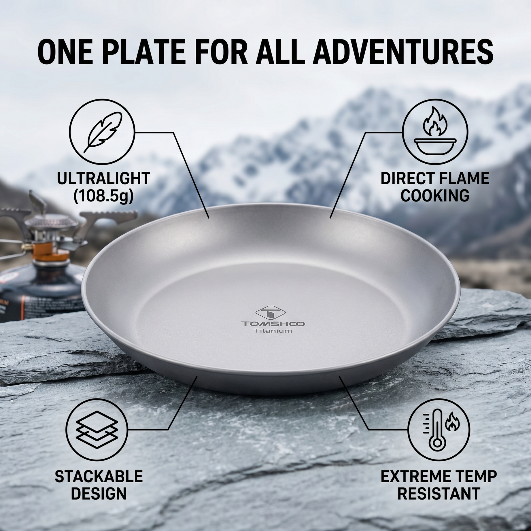 Portable Titanium Round Campin – обзор и цена Camping Cooking Dishes