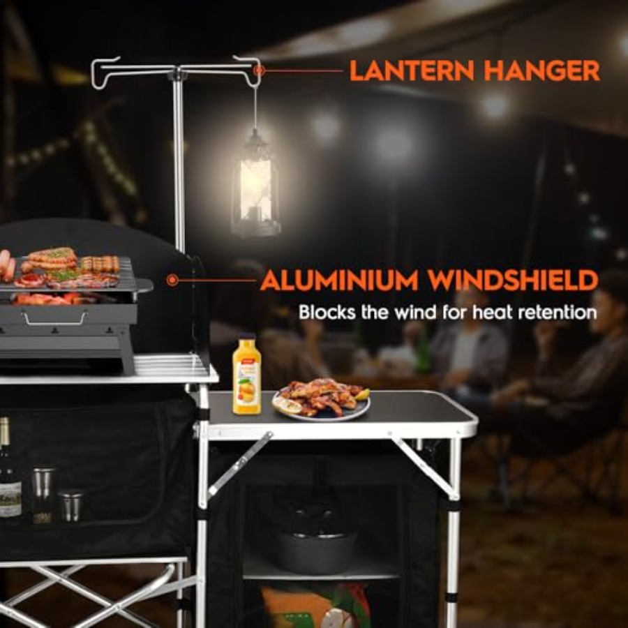 Outdoor kitchen table: aluminu – обзор и цена Camping Cooking Table With Storage