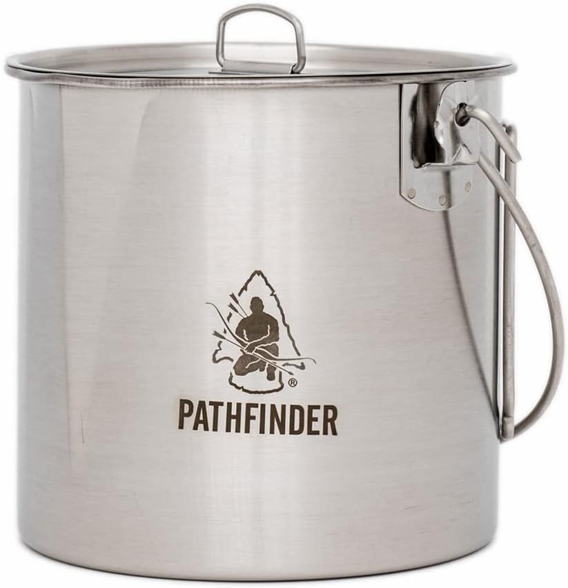 Stainless Steel Bush Pot and L – обзор и цена Camping Cooking Pot With Lid