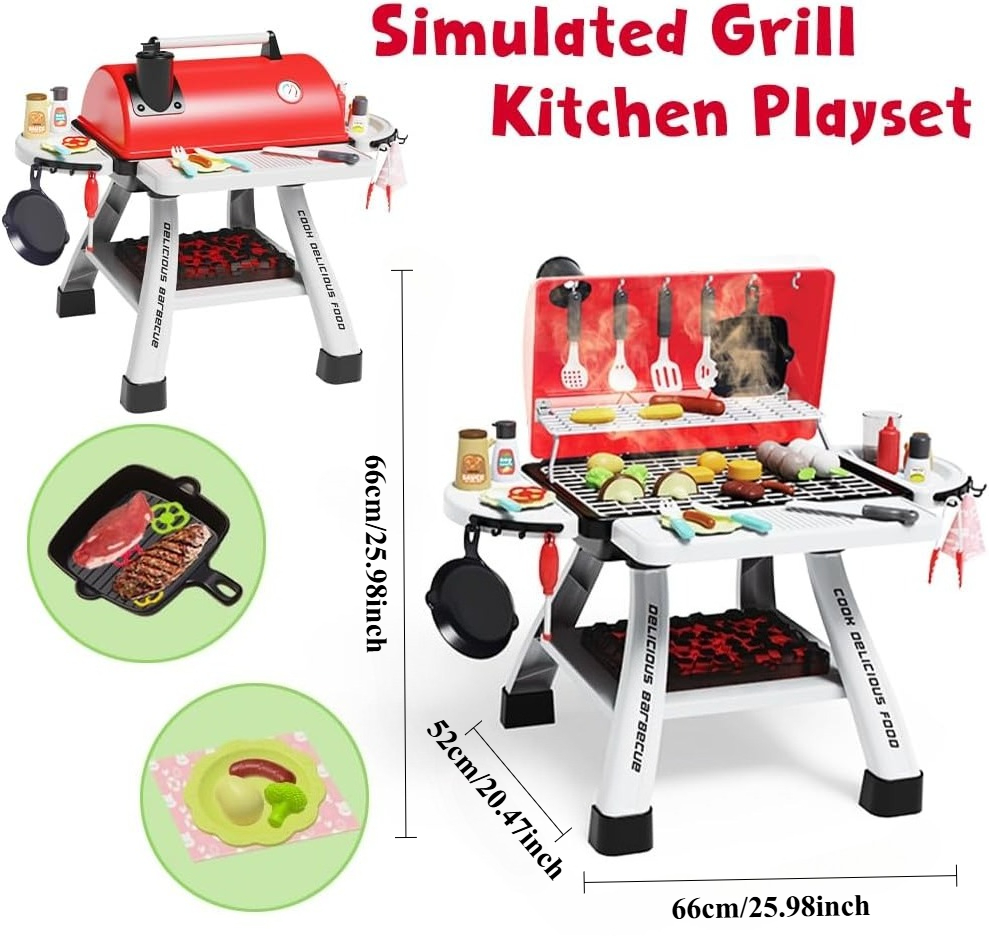 Kids BBQ Grill Playset Play Ki – обзор и цена Camping Cooking Gifts