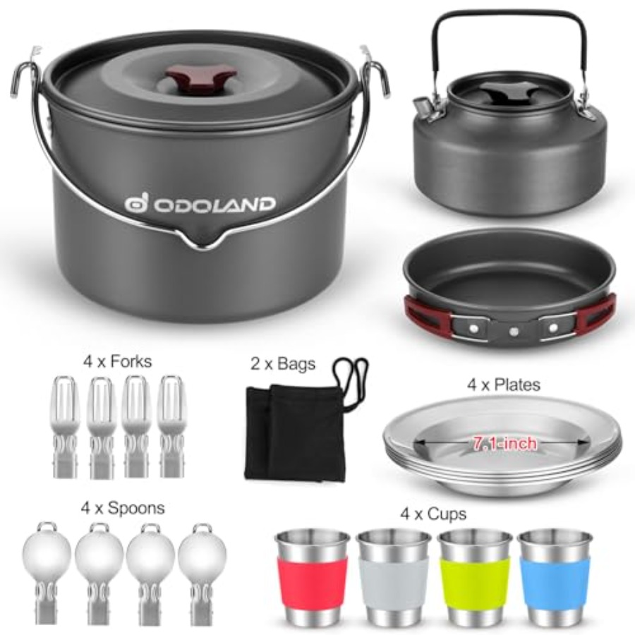 22pcs Camping Cookware Mess Ki – обзор и цена Camping Cooking Dishes