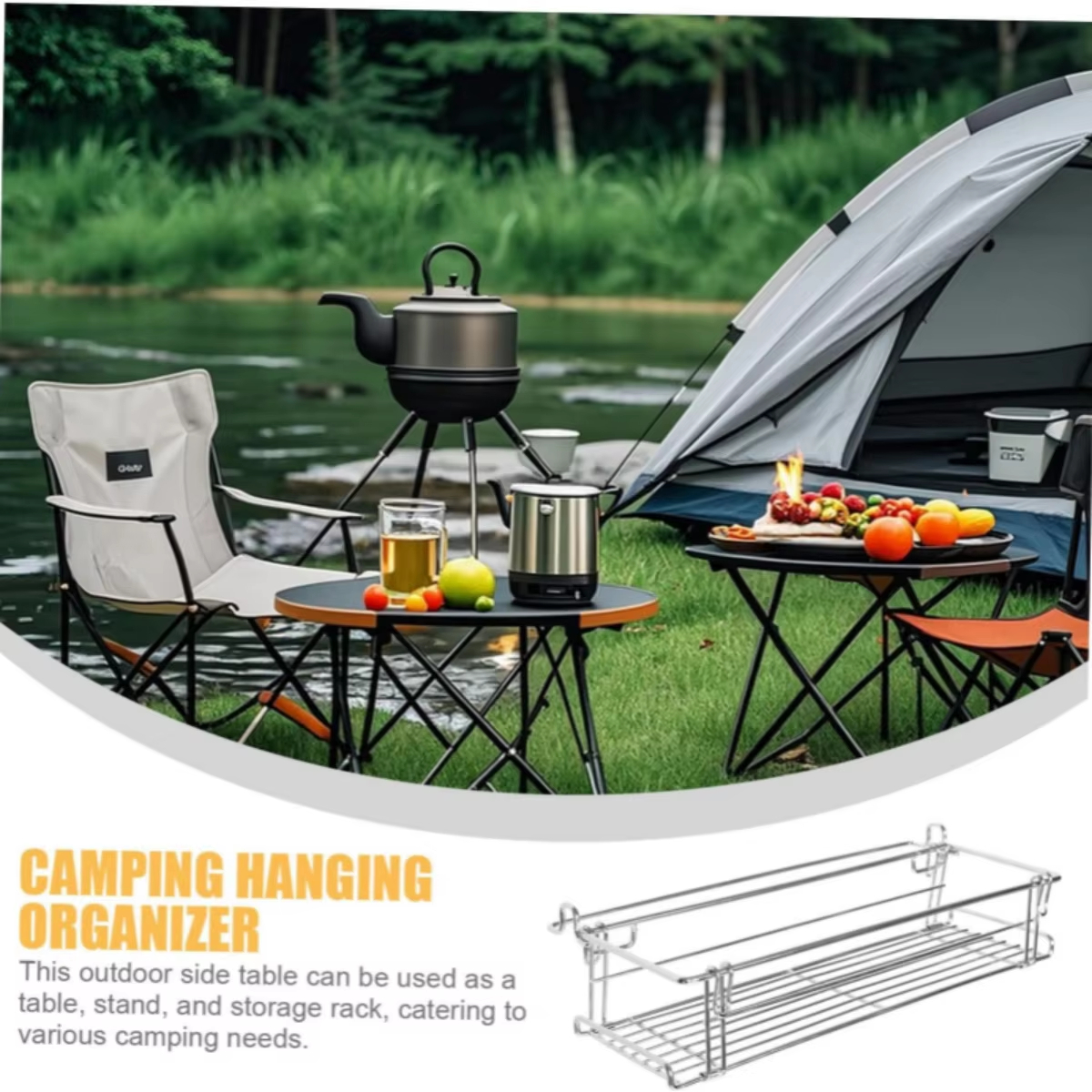 Aluminum IGT Table Side Storag – обзор и цена Camping Cooking Table With Storage