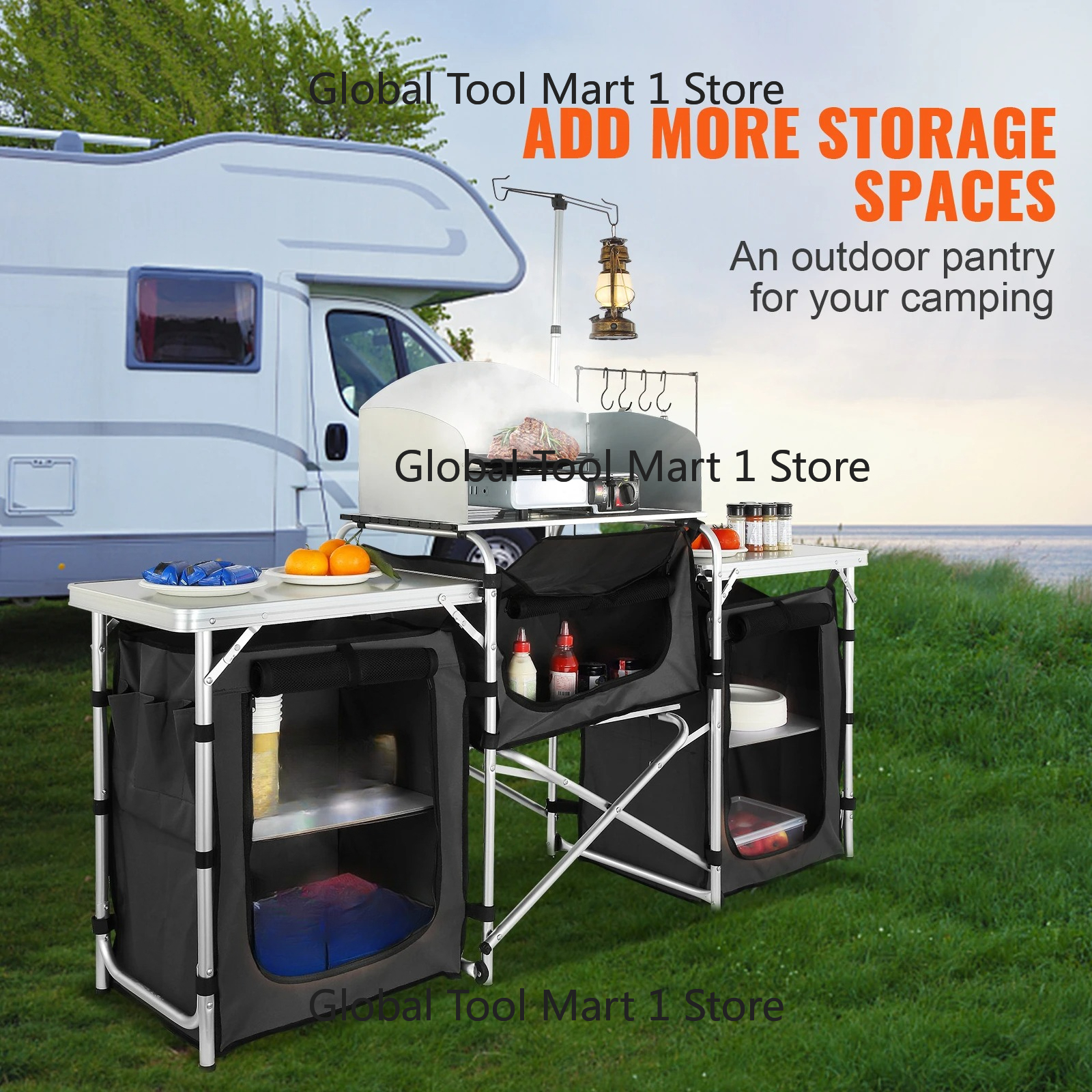 SucceB- Camping Outdoor Kitche – обзор и цена Camping Cooking Table With Storage