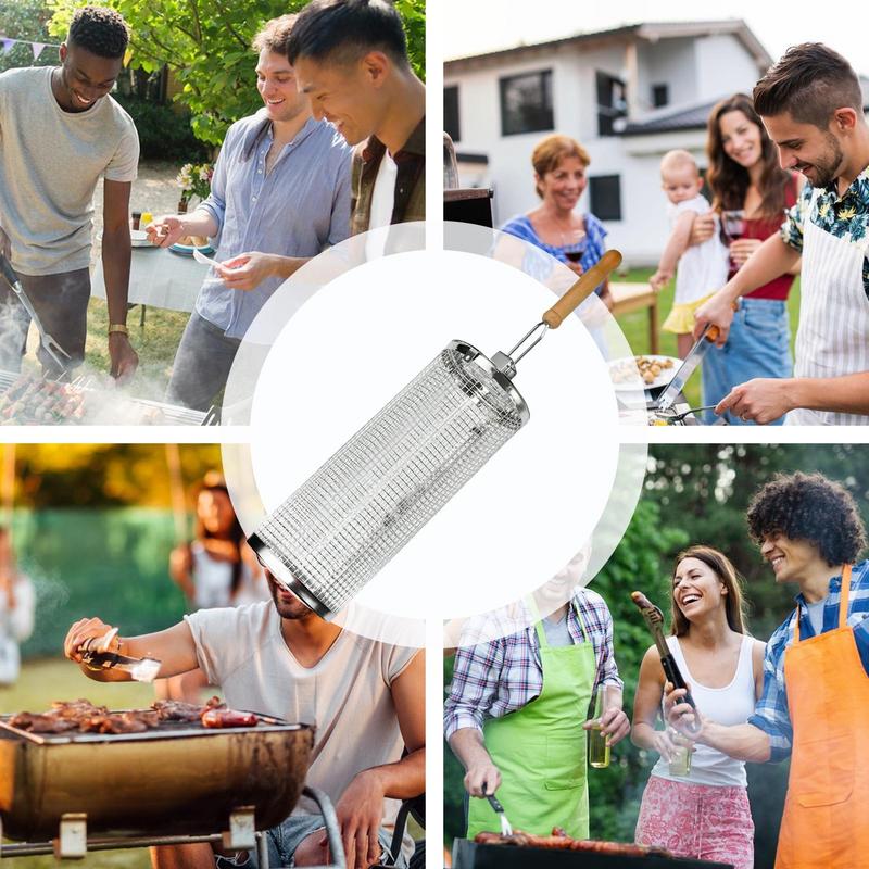1pc Stainless Steel Rotating B – обзор и цена Camping Cooking Gifts