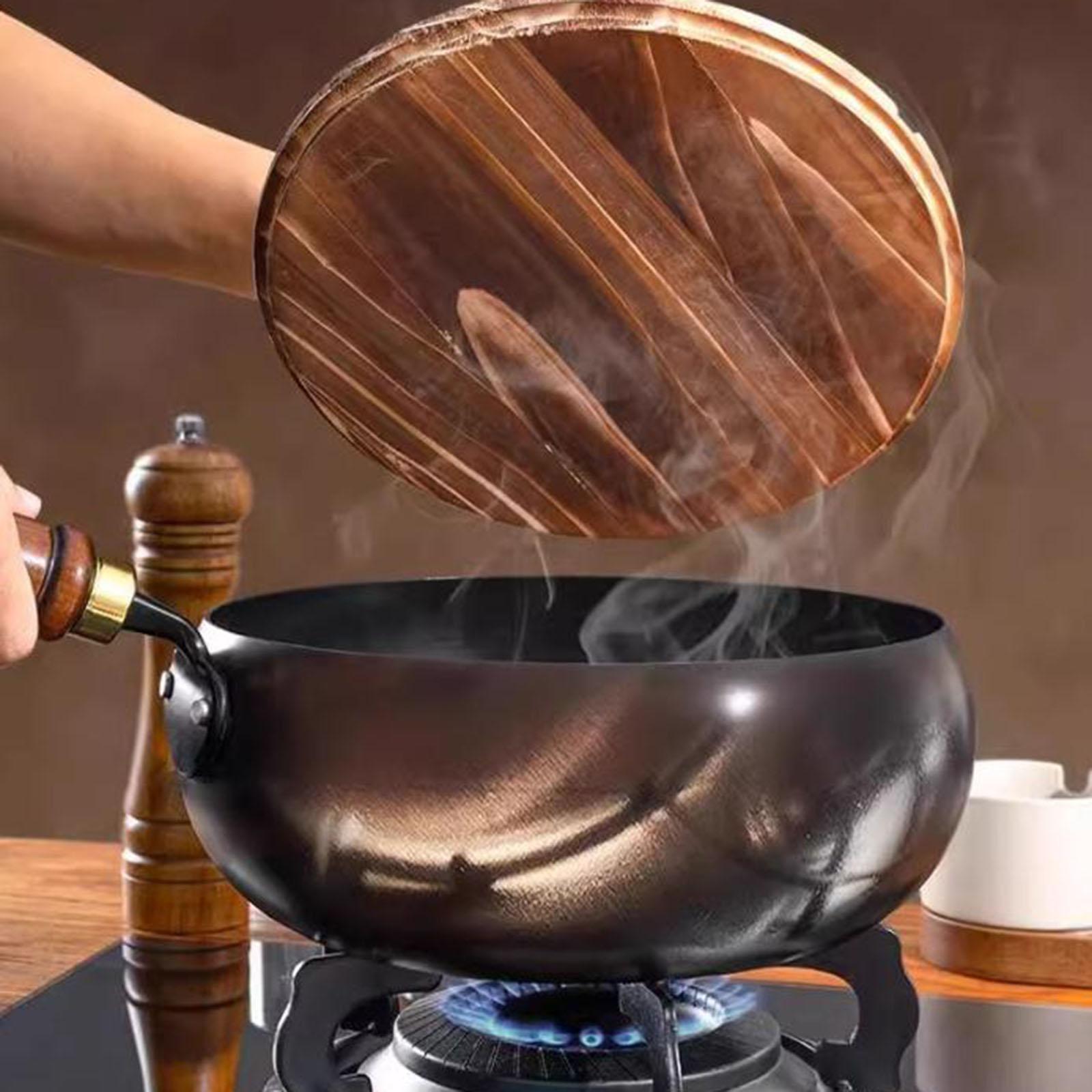 Non Coated Wok Chinese Wok Woo – обзор и цена Camping Cooking Cast Iron