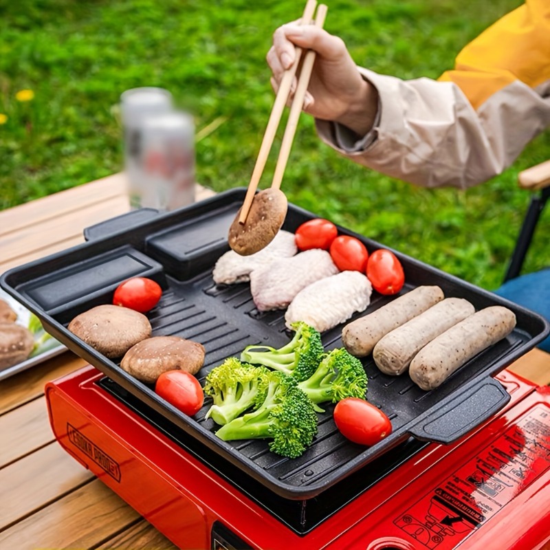 1 Piece Outdoor Square Nonstic – обзор и цена Camping Cooking Plate