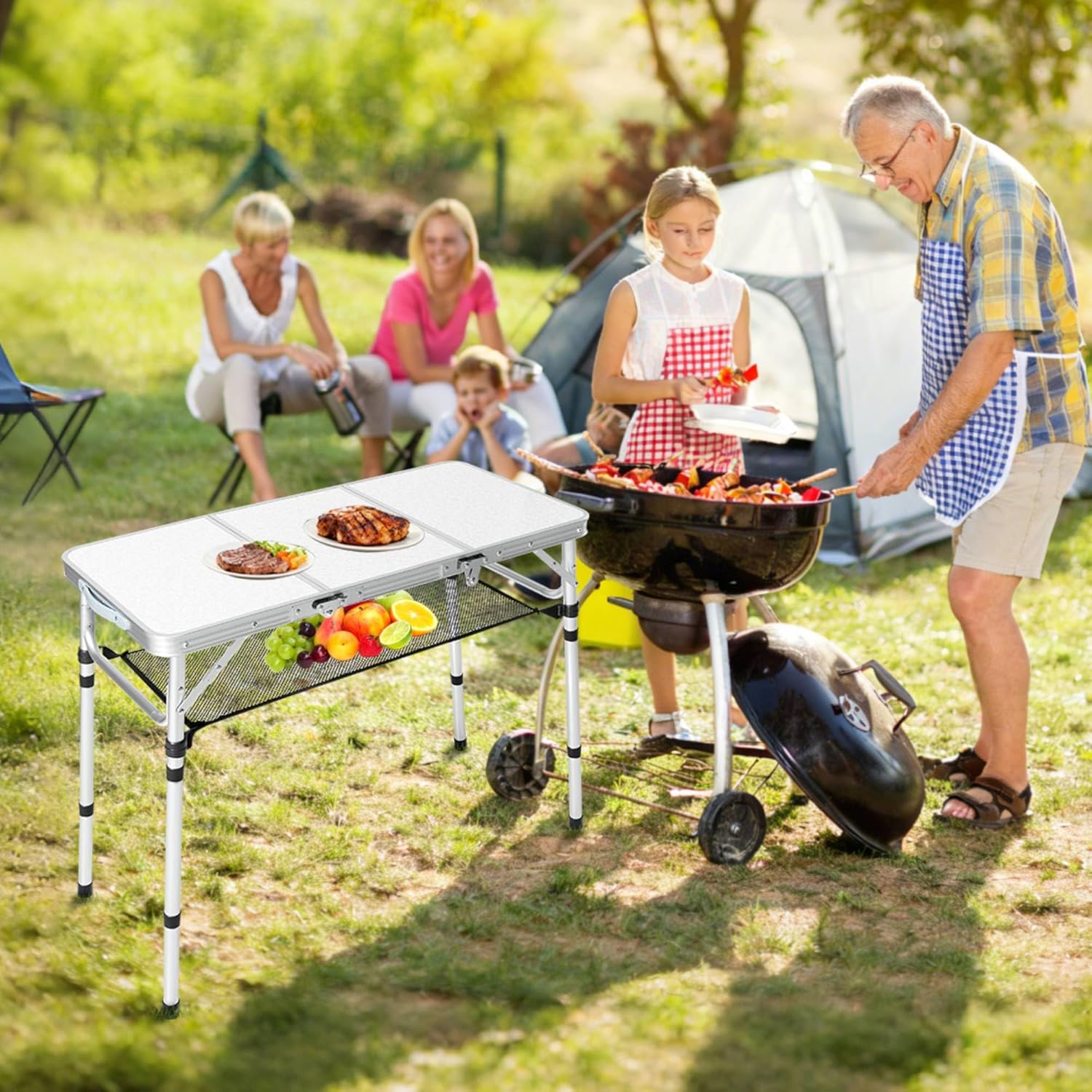 Folding Camping Table With Sto – обзор и цена Camping Cooking Table With Storage