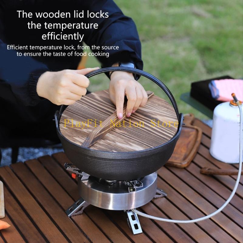 242F Cast Iron Dutch Pots With – обзор и цена Camping Cooking Pot With Lid