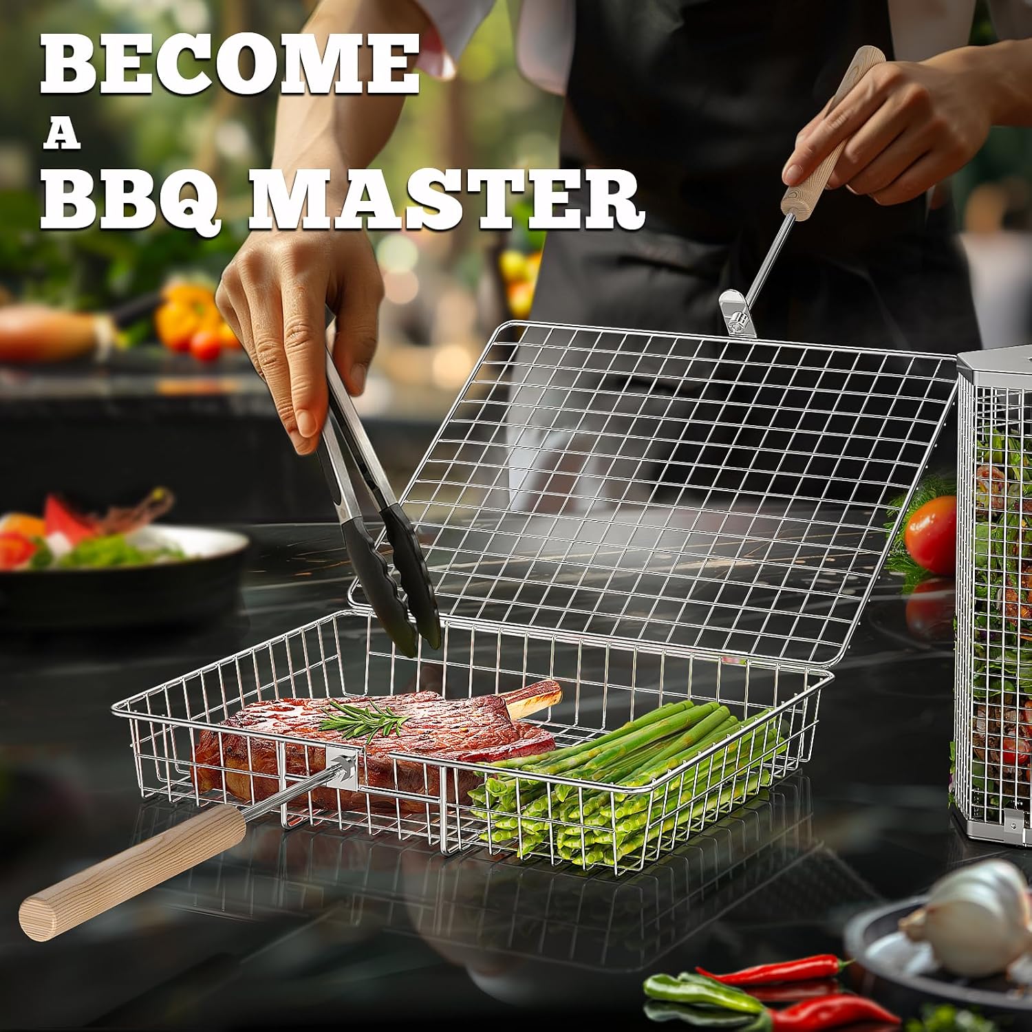 Grill Basket Set with Removabl – обзор и цена Camping Cooking Gifts