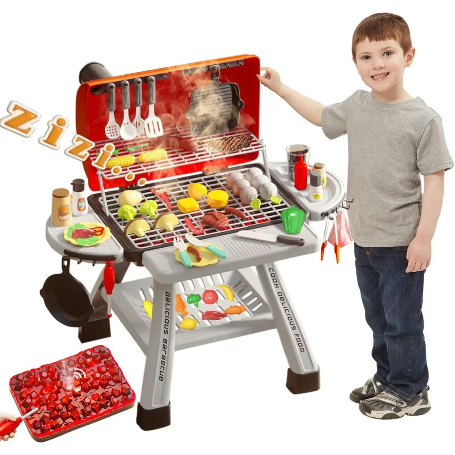 Barbecue Grill Toy Set Kids BB – обзор и цена Camping Cooking Gifts