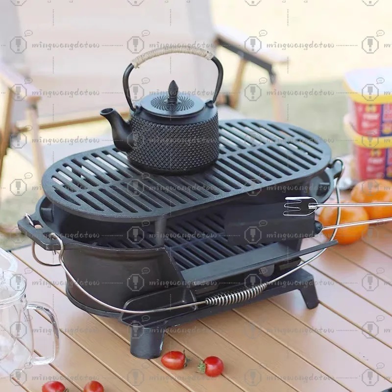 Cast Iron Charcoal Grill Non C – обзор и цена Camping Cooking Cast Iron