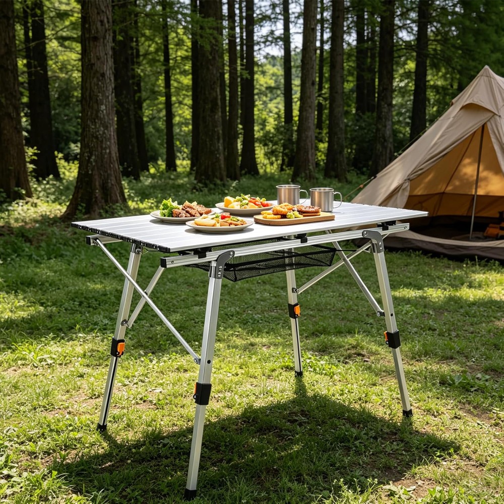 Folding Outdoor Camping Table  – обзор и цена Camping Cooking Table With Storage
