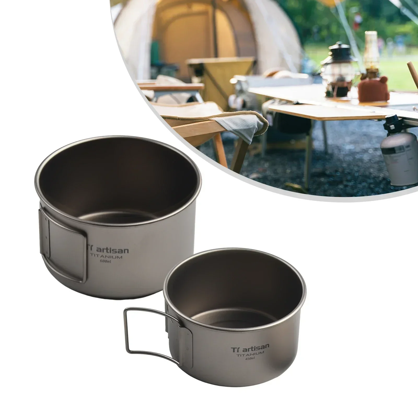Titanium Bowl With Folding Han – обзор и цена Camping Cooking Pot With Lid