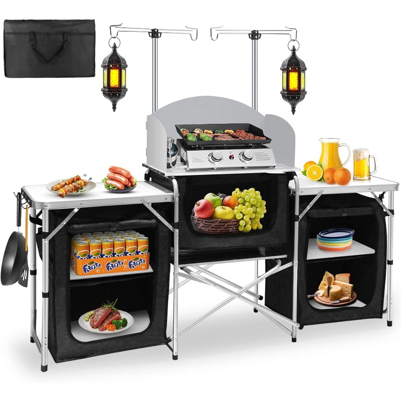 Hot-selling Outdoor Camping Mo – обзор и цена Camping Cooking Table With Storage