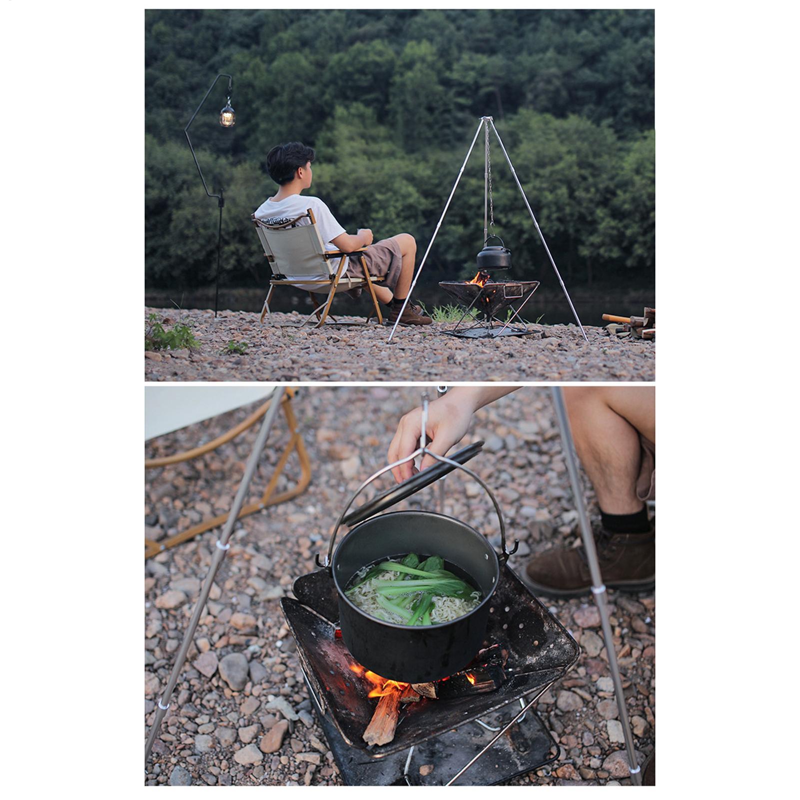 Outdoor Large Bonfire Tripod P – обзор и цена Camping Cooking Pot Large