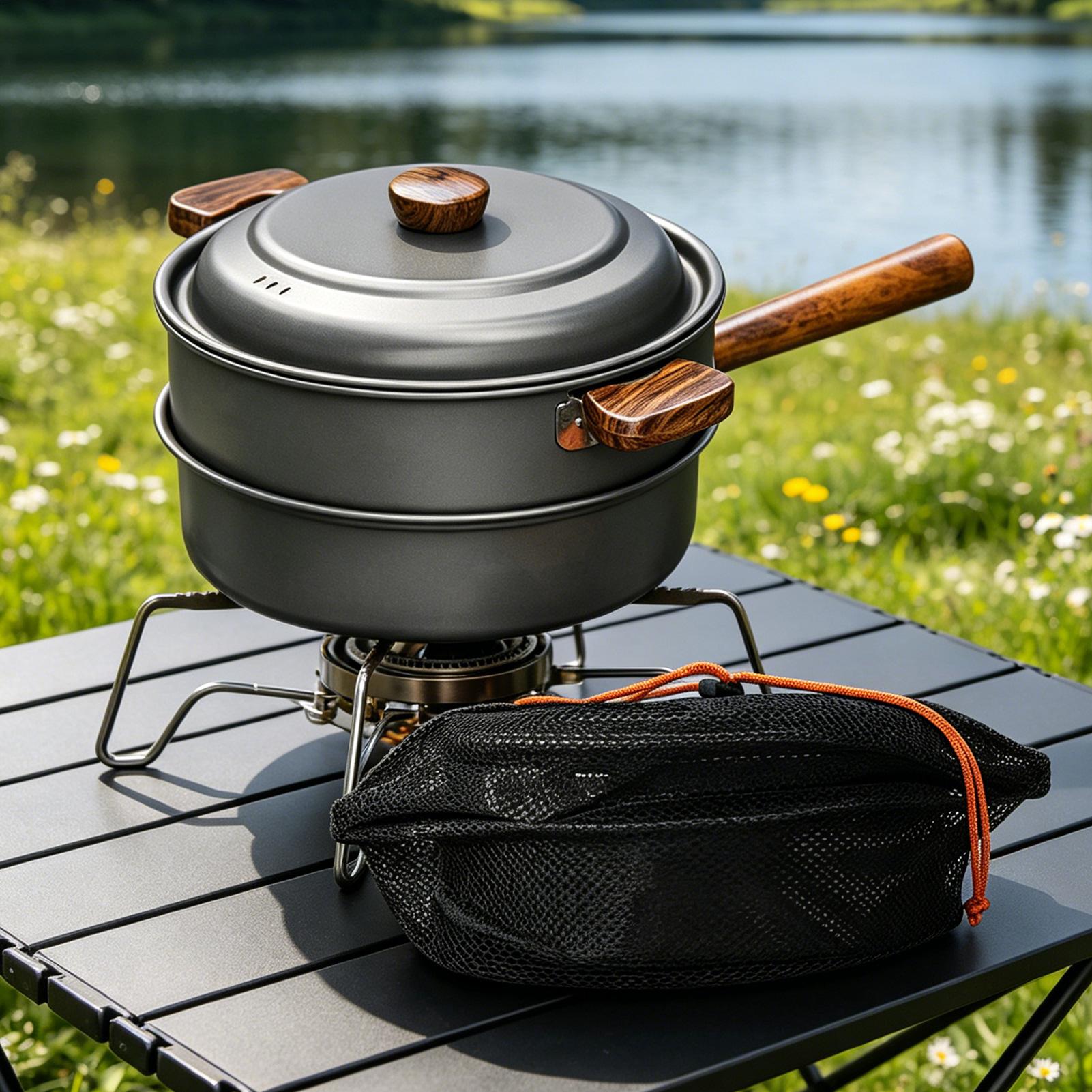 Camping Pot Portable Large Lig – обзор и цена Camping Cooking Pot Large
