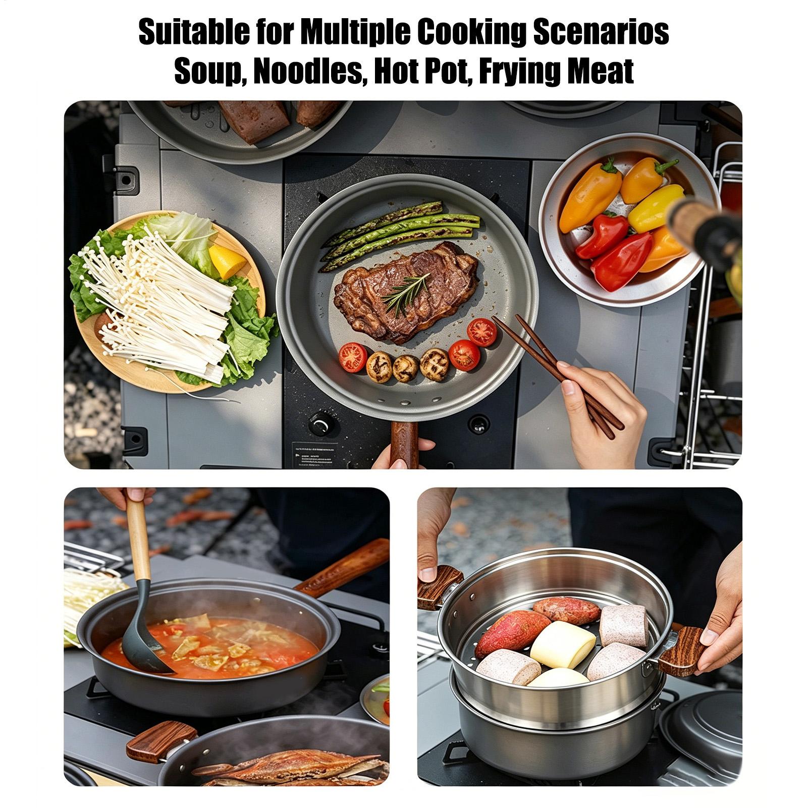 Camping Pot Portable Large Lig – обзор и цена Camping Cooking Pot Large
