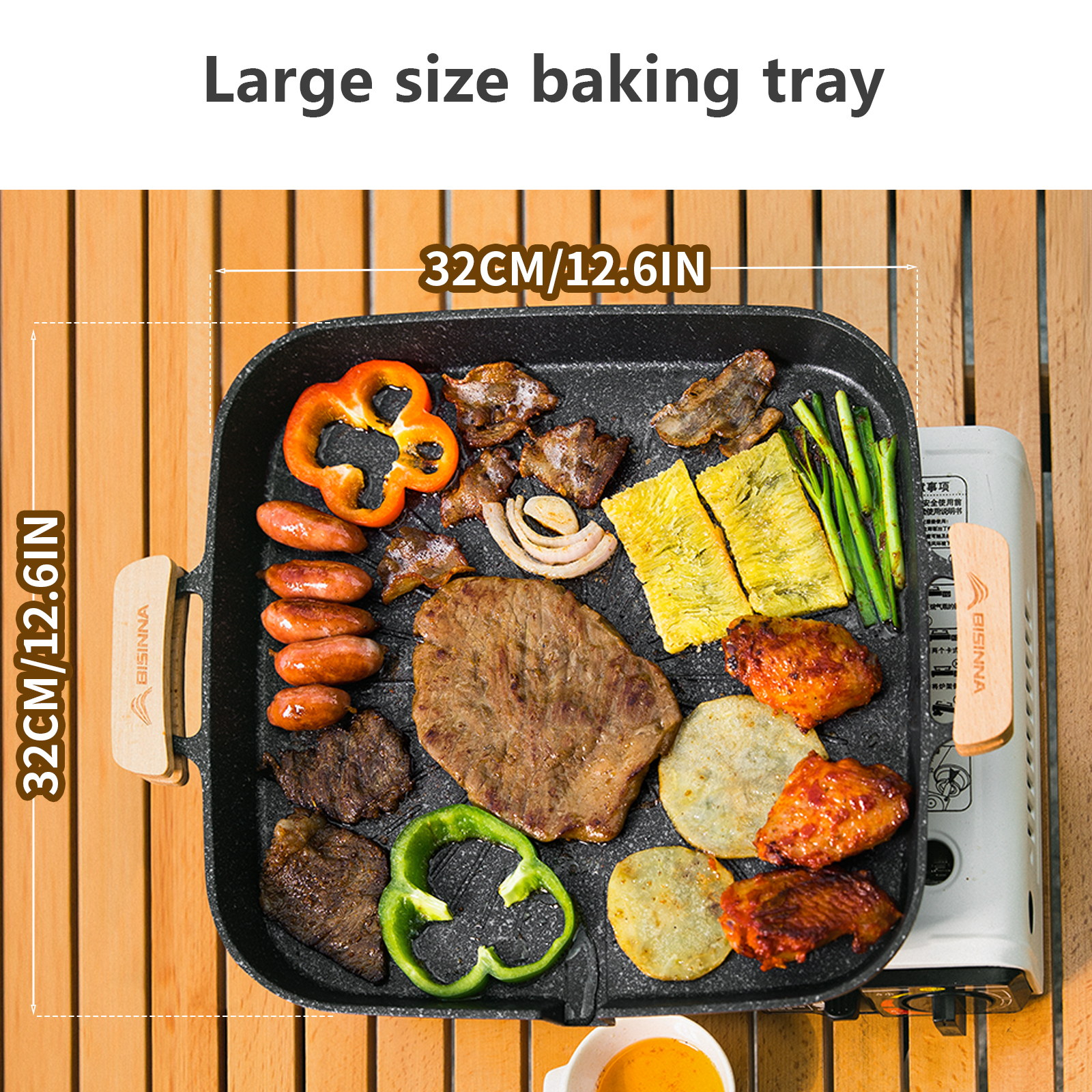BISINNA Square BBQ Grill Pan N – обзор и цена Camping Cooking Dishes