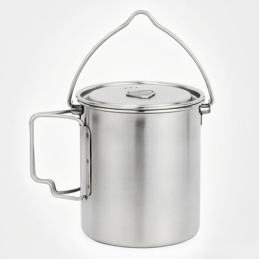 750ml Stainless Steel Pot Port – обзор и цена Camping Cooking Pot With Lid