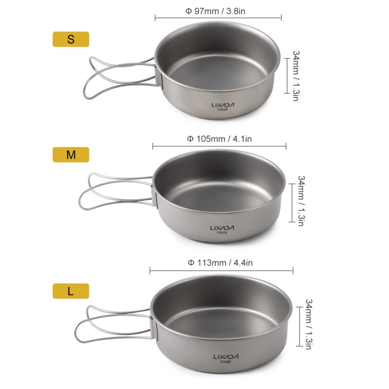 Lixada Titanium Bowls Ultralig – обзор и цена Camping Cooking Dishes