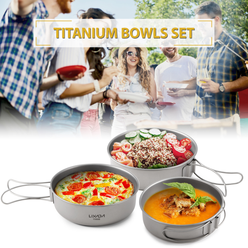 Lixada Titanium Bowls Ultralig – обзор и цена Camping Cooking Dishes
