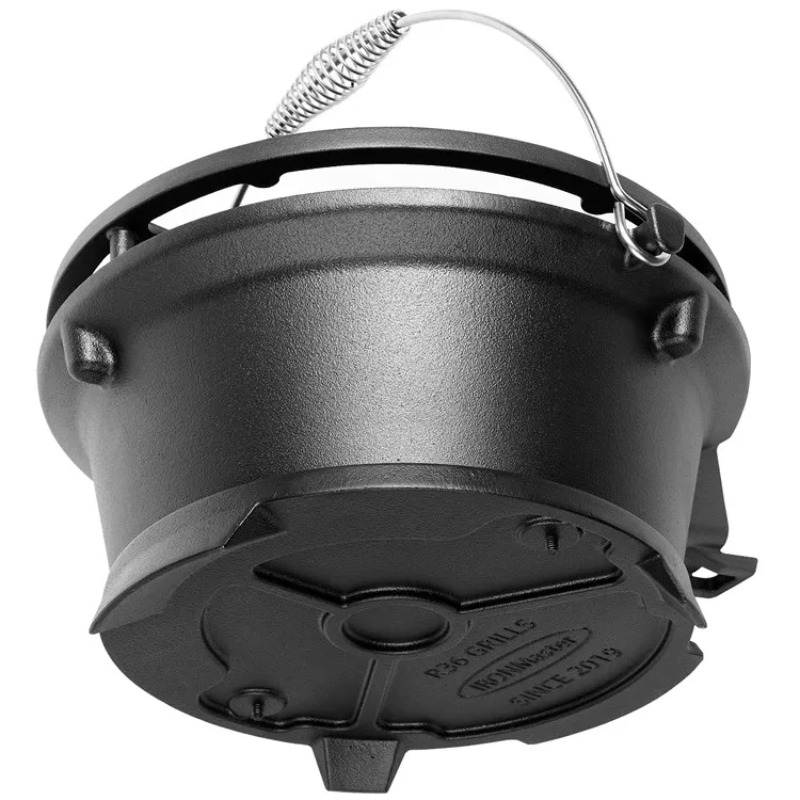 Round Charcoal Grill, Food-Saf – обзор и цена Camping Cooking Cast Iron