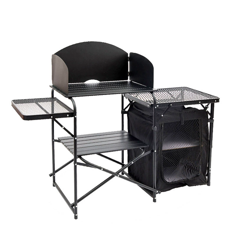 Outdoor Camping Folding Table, – обзор и цена Camping Cooking Table With Storage