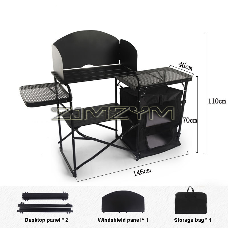 Outdoor Camping Folding Table, – обзор и цена Camping Cooking Table With Storage