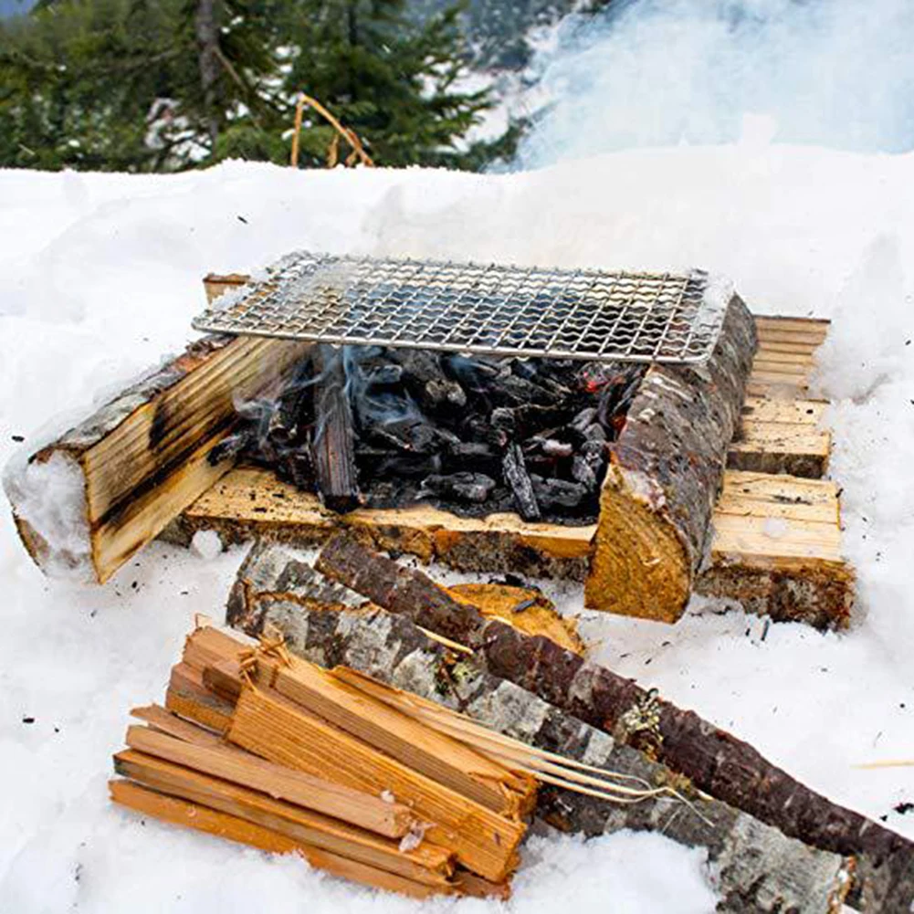 BBQ Grilling Net Fire Cooking  – обзор и цена Camping Cooking Grate