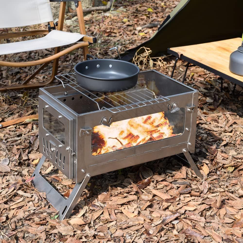 Stainless Steel Portable Tent  – обзор и цена Camping Cooking Cast Iron