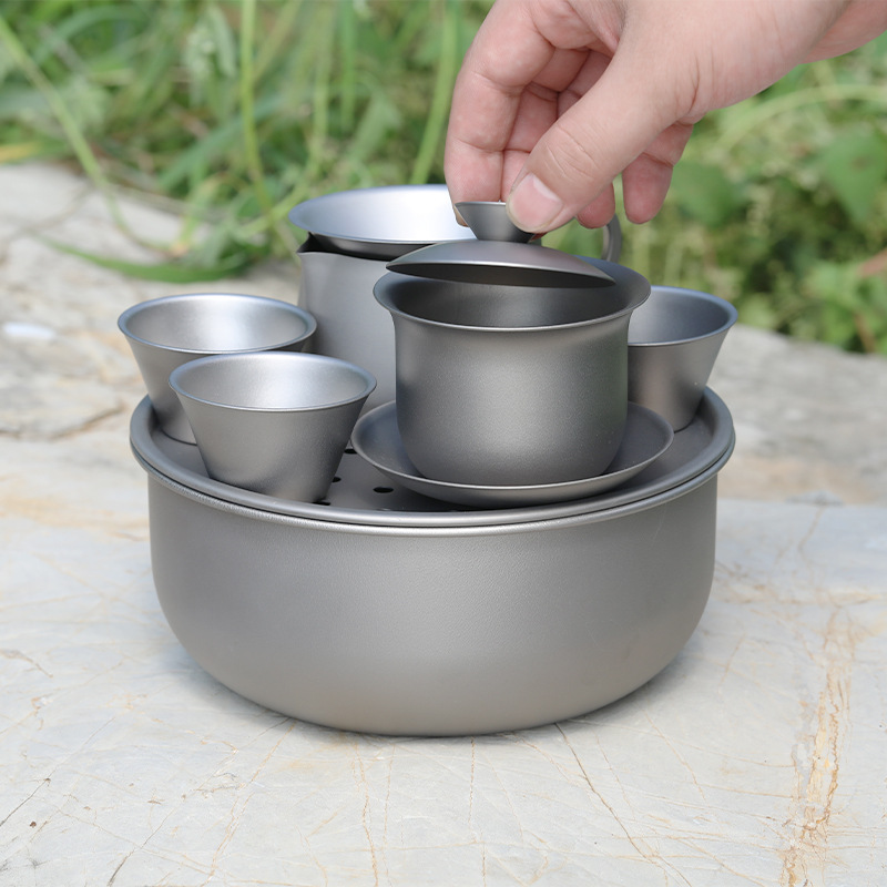 Pure Titanium Tea Set, Portabl – обзор и цена Camping Cooking Table With Storage